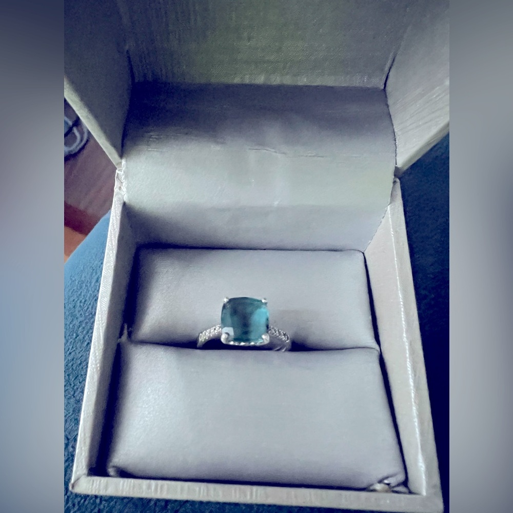 Zales Solitaire Blue Topaz Ring